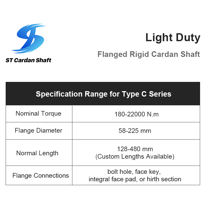 specification range for light duty type c series