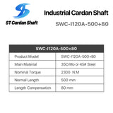 Sitong Universal Coupling Driveshaft SWC-I120A-500+80 U-joint 35*98mm ST006