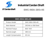 Sitong Universal Coupling Driveshaft SWC-I90A-385+45 ST004