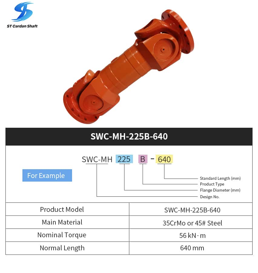 ST Карданный приводной вал SWC-I150A-590+80 Карданный шарнир 35*98мм ST007