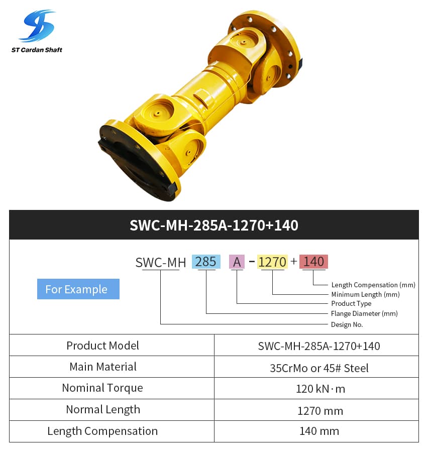 Муфта карданного вала Sitong SWC-I180A-640+80 ST008