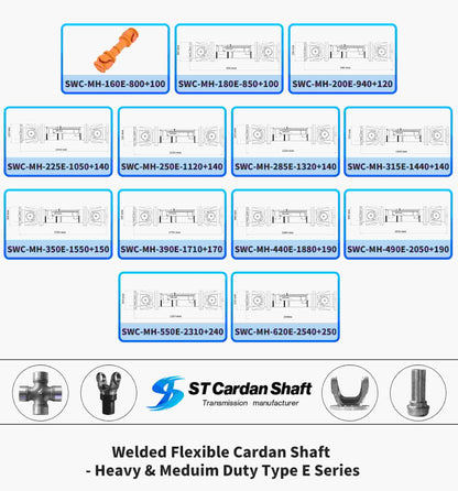 heavy flanged flexible cardan shaft - type e series