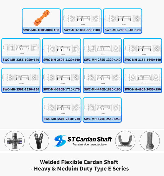 heavy flanged flexible cardan shaft - type e series