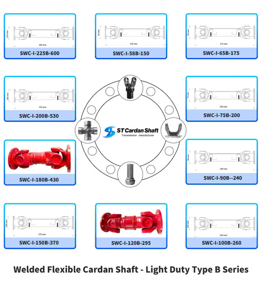 light welded rigid cardan shaft - type b series