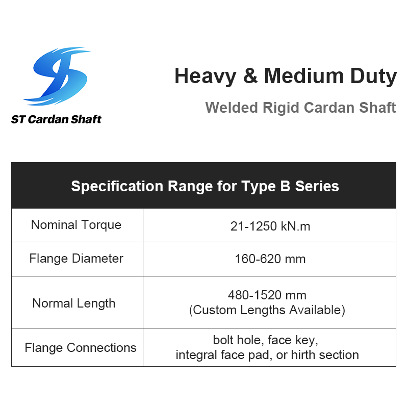 specification range for heavy and medium duty type b series