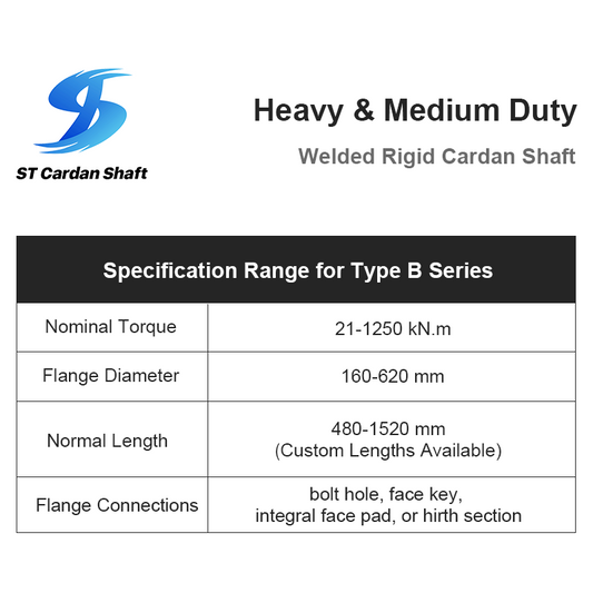 specification range for heavy and medium duty type b series