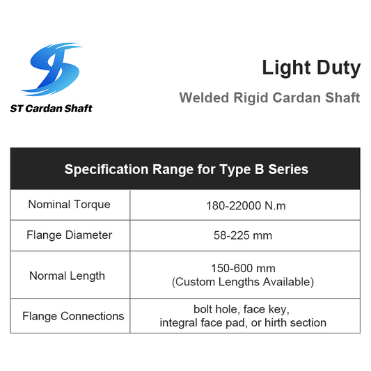 specification range for light duty type b series